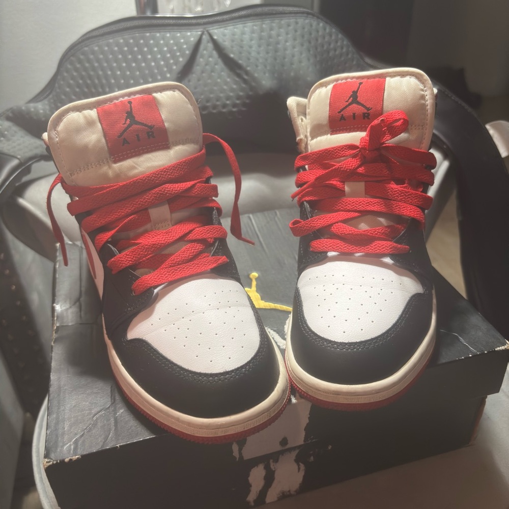 Jordan Kids Sneakers - Black, Red, and White